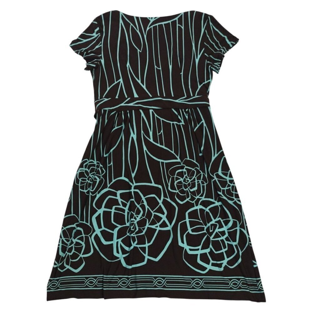 R&K Originals Floral Patterned Dress V-Neckline Belted Waist Womens Size 16. - Picture 2 of 8